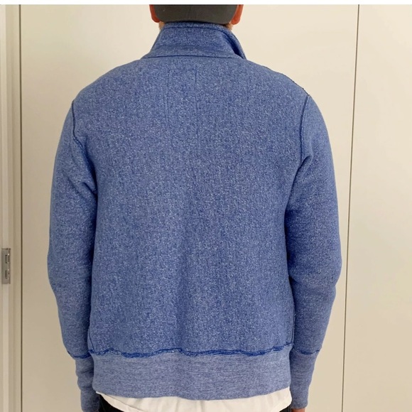 Wings + Horns SPRUCE Zip Bomber Jacket Sz S Blue - Picture 2 of 8